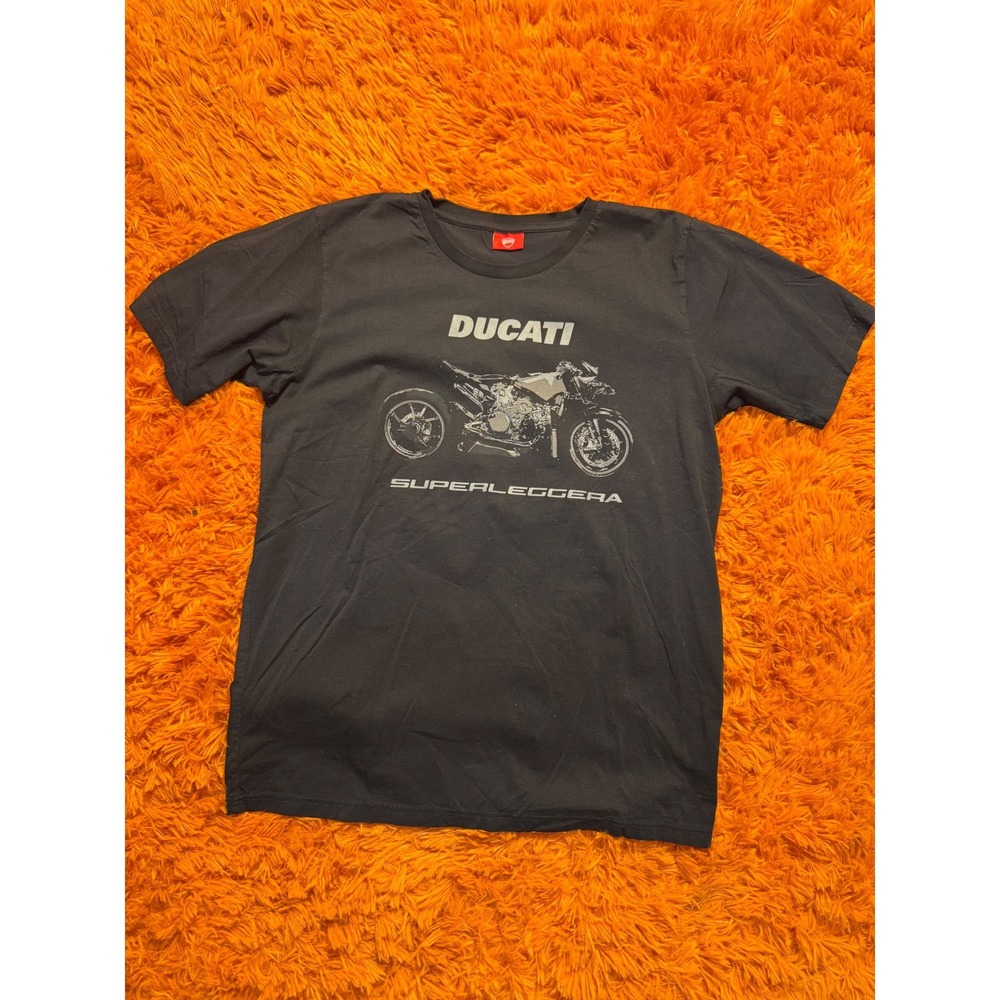 Ducati Superleggera Motorcycle Graphic T-Shirt Mens Black Short Sleeve Tee